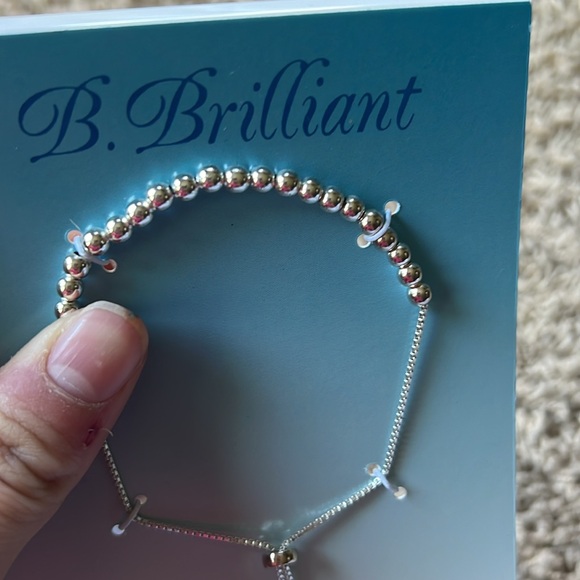 NWT B Brilliant Sterling Silver Adjustable Bracelet - Picture 3 of 3